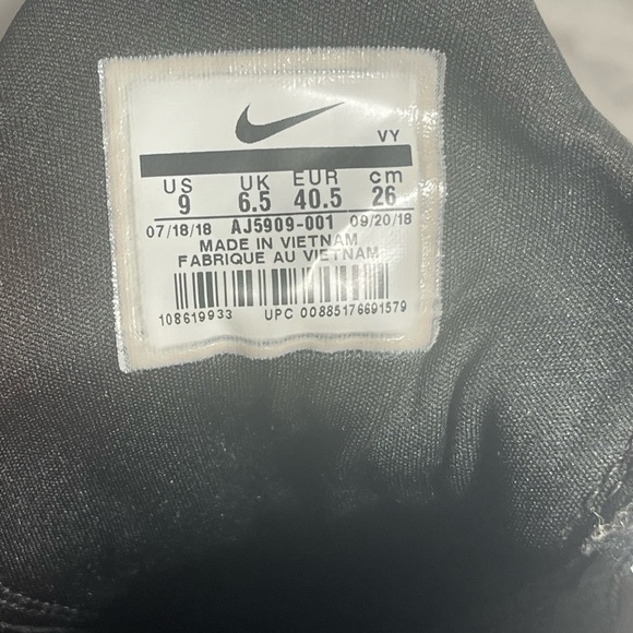 Nike Renew Rival AJ5909-001 Black Running Shoes Men’s Size 9 - Picture 4 of 4